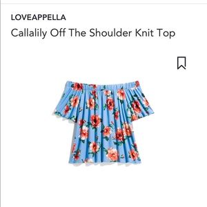 NWT - Loveappella Floral Off the Shoulder Top